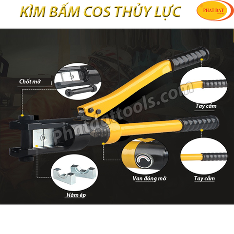 Kìm bấm cốt thủy lực YQK240