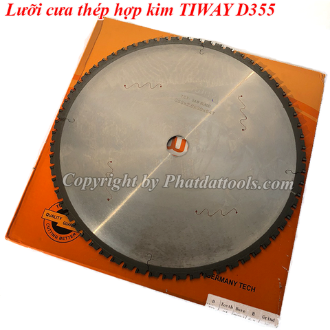 Lưỡi cưa thép hợp kim tốc độ chậm TIWAY D355-64 răng