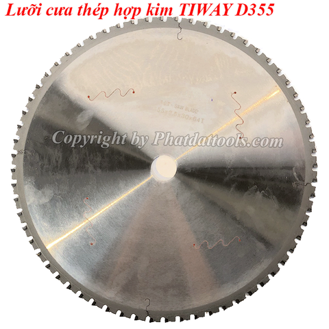 Lưỡi cưa thép hợp kim tốc độ chậm TIWAY D355-64 răng