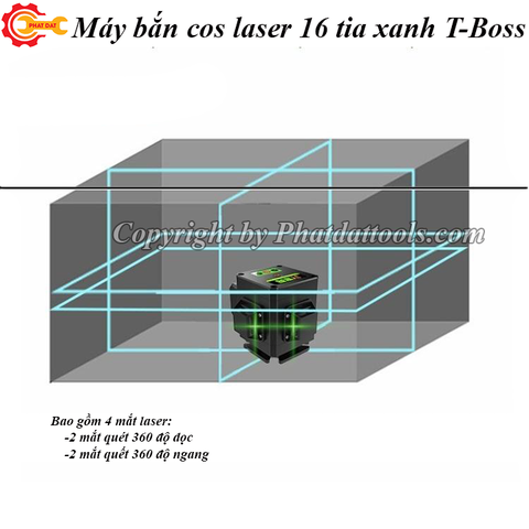 Máy bắn cos Laser 16 tia xanh T-BOSS