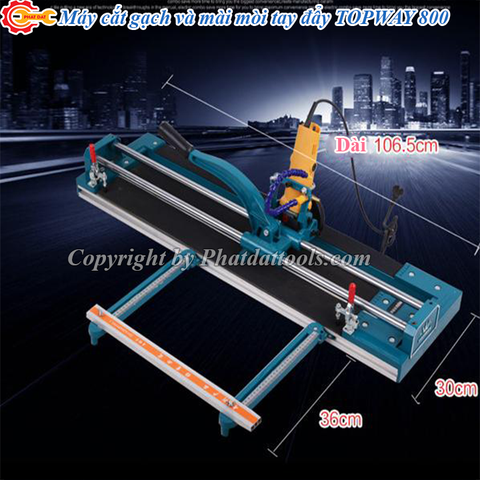 Máy cắt gạch tay đẩy- mài mòi TOPVEL 800mm 2 chức năng