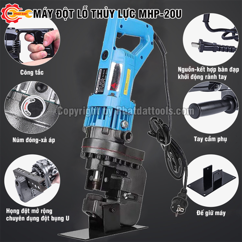 Máy Đột Lỗ Thủy Lực Cầm Tay MHP20- Đột U