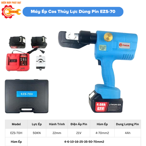 Máy Ép Cos Thủy Lực Dùng Pin PADA EZS-70