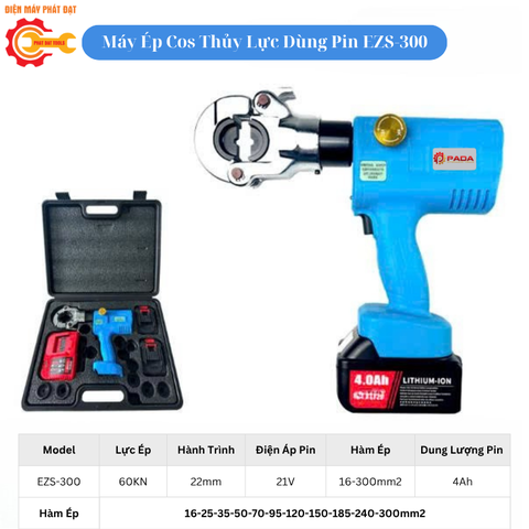 Máy Ép Cos Thủy Lực Dùng Pin PADA EZS-300