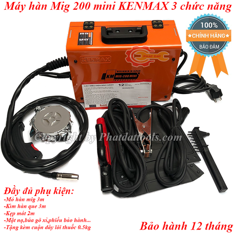 Máy hàn mig 200 mini KENMAX 3 chức năng