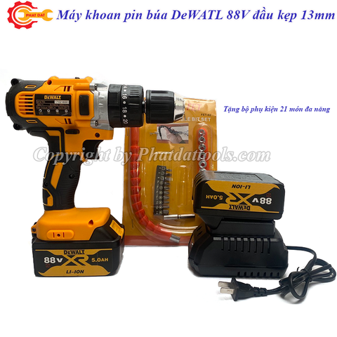 Máy khoan pin búa DW đầu 13mm