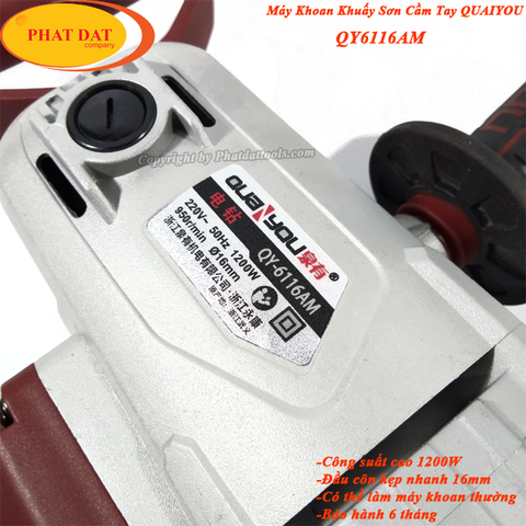 Máy Khoan Khuấy Sơn QUANYOU QY6116AM