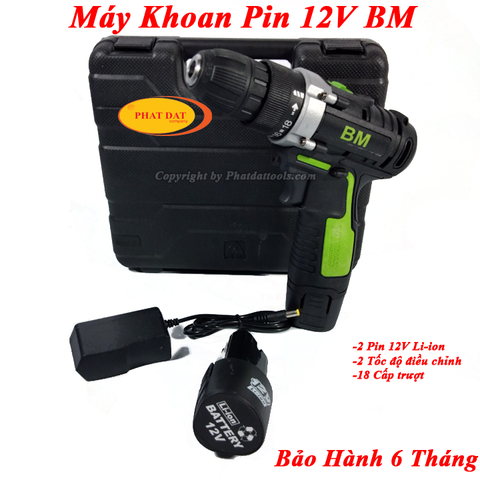 Máy khoan vặn vít dùng pin BM 12V