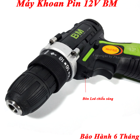Máy khoan vặn vít dùng pin BM 12V