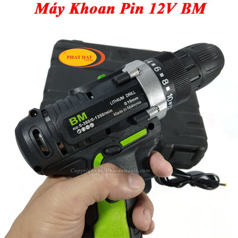 Máy khoan vặn vít dùng pin BM 12V