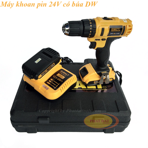 Máy khoan pin Dewalt 24V có búa