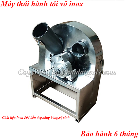 Máy thái hành tỏi quay tay vỏ inox