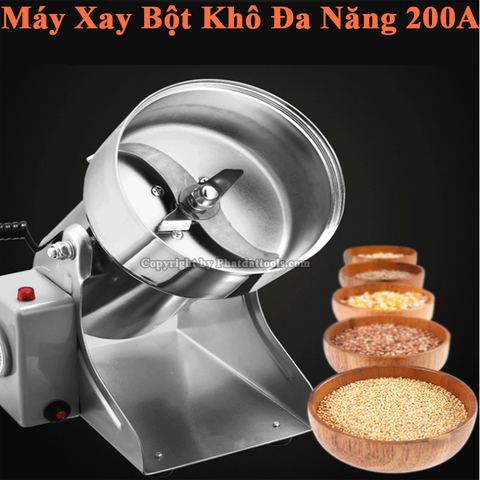 Máy Xay Tinh Bột Khô Đa Năng 200A Vỏ Inox