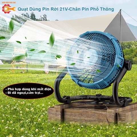 Quạt Tích Điện Dùng Pin Rời 18-21V