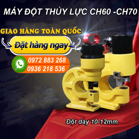 Máy Đột Lỗ Thủy Lực CH60 và Bơm điện thủy lực HHB700A