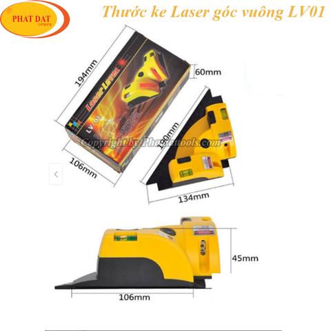 Thước nivo laser góc vuông LV01