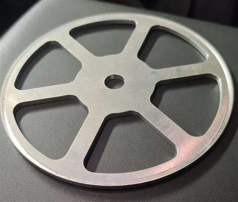 The product is a 6-spoke CNC flywheel, machined from aluminum or stainless steel by high-precision CNC milling machine.