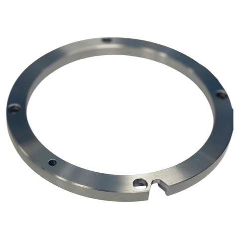 Metal Locking Ring – CNC Machined Ring with Notch and Screw Holes