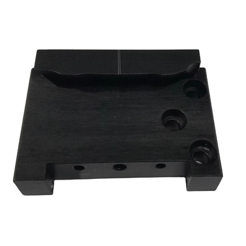 Black anodized aluminum mechanical fixture block – CNC Aluminum Fixture Block