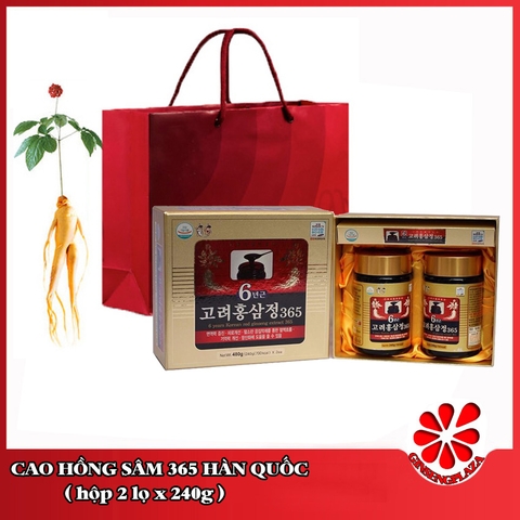 Cao hồng sâm 365 Hàn Quốc Hộp 2 lọ x 240g