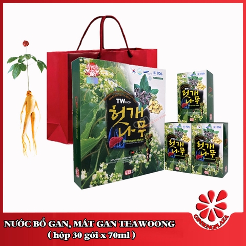 Nước bổ gan mát gan Teawoong Hàn Quốc - Hộp 30 gói x 70ml