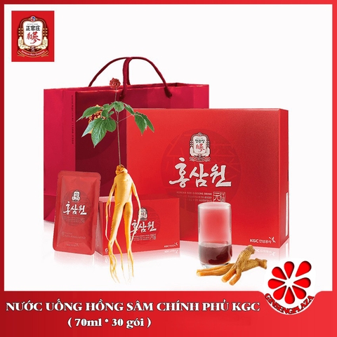 Nước uống hồng sâm chính phủ KGC hộp đỏ 30 gói * 70ml