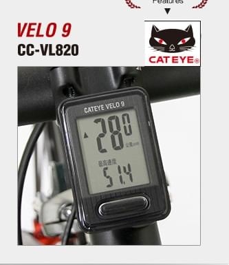 Đồng Hồ Đo Tốc Độ Cao Cấp CAT EYE VELO 9