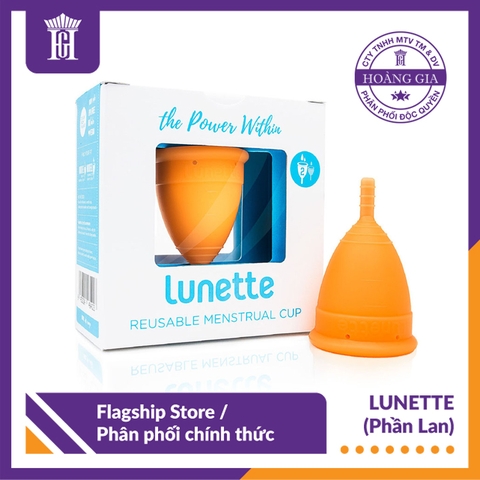 Cốc nguyệt san Lunette - Hàng chính hãng nhập khẩu Phần Lan - Màu Cam Hộp vuông