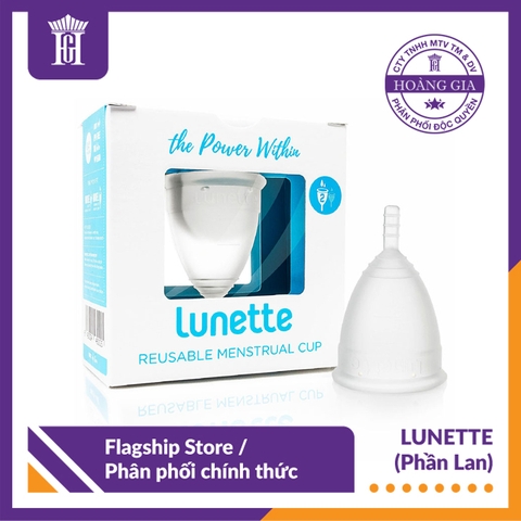 Cốc nguyệt san Lunette - Hàng chính hãng nhập khẩu Phần Lan - Màu Trong Hộp vuông