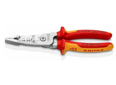 Kìm Lắp Điện Đa Năng Knipex 13 76 200 ME WireStripper Cách Điện 1000V L70010 2305