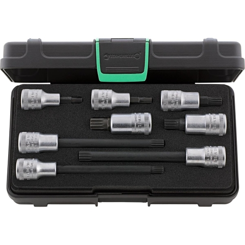 SOCKET SET XZN 1/2 SQ/DR 8 PCS