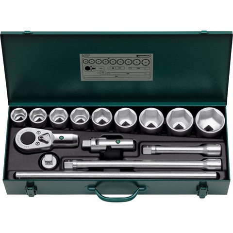 SOCKET SET 3/4 SQUARE DRIVE, 15 PIECES