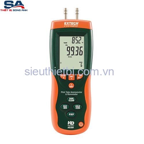 Máy đo tốc độ lưu lượng khí và áp suất Extech HD350