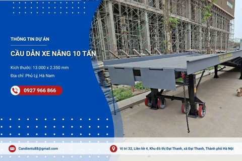 Dự Án Lắp Cầu Dẫn Xe Nâng 10 Tấn Tại Tích Lương, Thái Nguyên