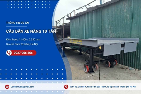 Lắp Đặt Cầu Dẫn Xe Nâng 10 Tấn Tây Mỗ – Giải Pháp Bốc Xếp Tối Ưu