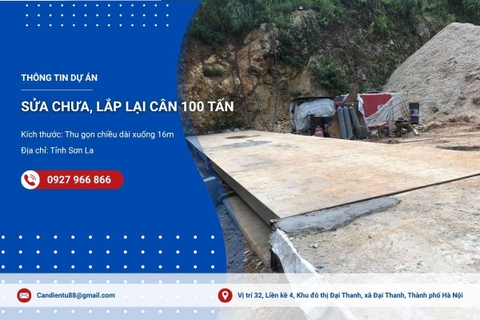 Sửa Chữa, Lắp Lại Cân Ô Tô 100 Tấn Ở Sơn La