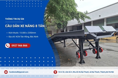 Cầu Dẫn Xe Nâng 8 Tấn Tại Bắc Ninh - Giải Pháp Bốc Dỡ Hàng Container Tối Ưu