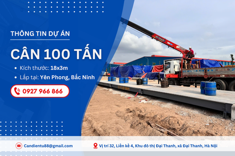 Bàn giao cân ô tô điện tử 100 tấn tại Yên Phong, Bắc Ninh