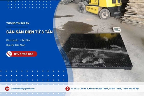 Chi Tiết Dự Án Lắp Đặt Cân Sàn 3 Tấn Về Bắc Ninh Cho Nhà Xưởng