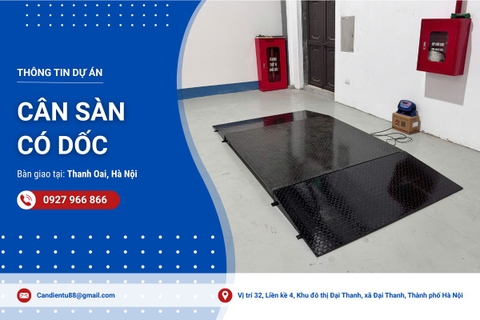 Bàn giao cân sàn có dốc lên xuống tại Thanh Oai, Hà Nội