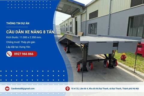 BÀN GIAO CẦU DẪN XE NÂNG 8 TẤN VỀ MỸ HÀO (HƯNG YÊN) I DỰ ÁN TÂN PHÁT