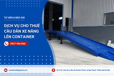 Dịch vụ thuê cầu dẫn lên container theo tháng