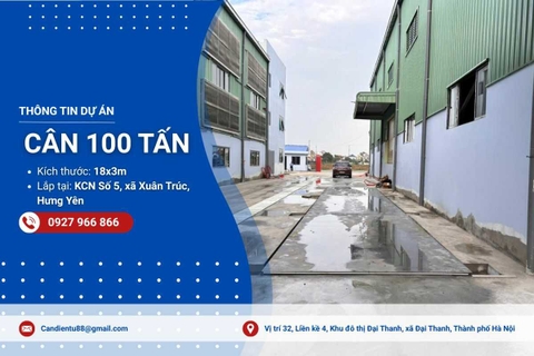 Hoàn thành lắp đặt trạm cân 100 tấn tại Hưng Yên