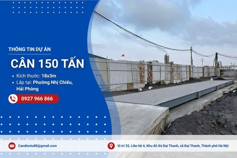 Hoàn thành lắp đặt trạm cân 150 tấn tại Hải Phòng