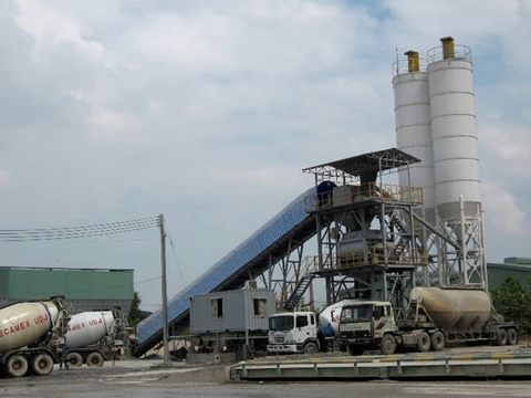 Trạm trộn bê tông băng tải