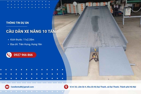 Bàn Giao Cầu Dẫn Xe Nâng 10 Tấn Hưng Yên | Dự Án Tân Phát