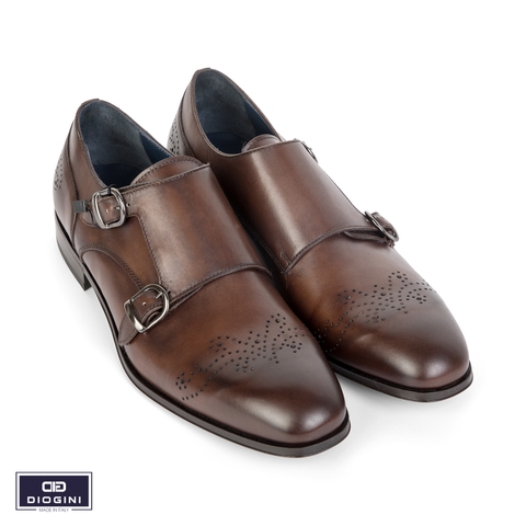 Giày Monkstrap màu nâu cổ điển mang mã 3901