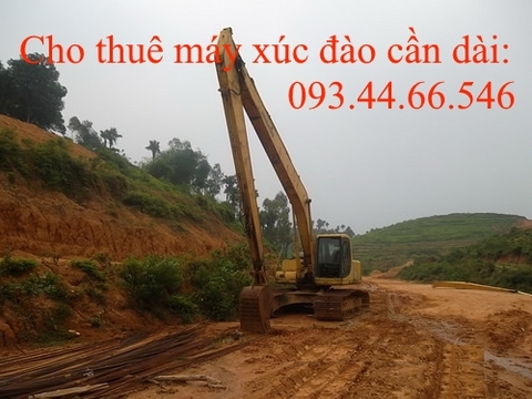 Cho thuê máy xúc cần dài 200