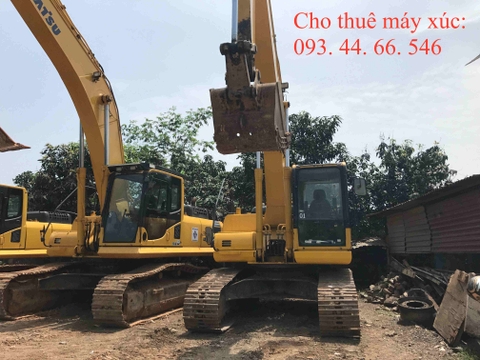 Cho thuê máy xúc đào bánh xích 350