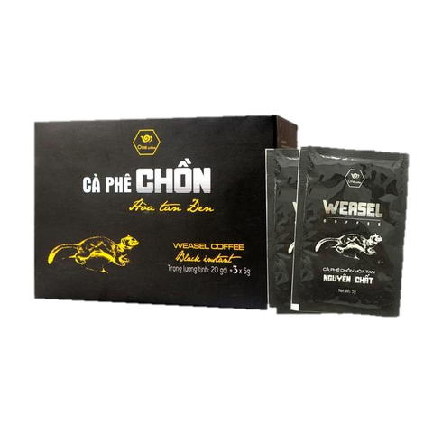 CÀ PHÊ CHỒN HÒA TAN ĐEN  23 GÓI X 5GR
